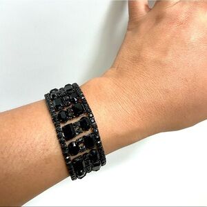 Black Stone Statement Bracelet